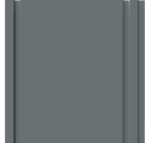 Painel Ripado - Arquitech - Crosswall  Flat - Cinza Chumbo - 8mm - 2,80x25cm