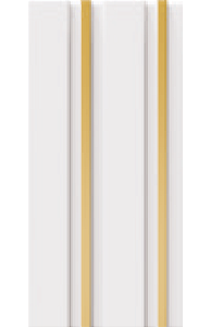 Painel Ripado - Arquitech - Crosswall  Stipe - Branco Gold - 8mm - 2,80x12cm
