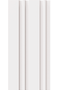 Painel Ripado - Arquitech - Crosswall  Stipe - Branco - 8mm - 2,80x12cm