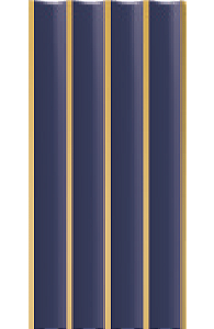 Painel Ripado - Arquitech - Crosswall  Ressonance - Azul Profundo Gold - 8mm - 2,80x12cm