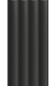 Painel Ripado - Arquitech - Crosswall  Ressonance - Preto Vulcano - 8mm - 2,80x12cm