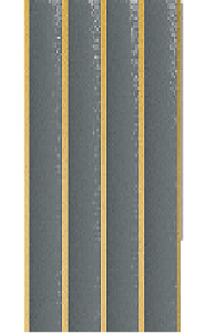 Painel Ripado - Arquitech - Crosswall  Ressonance - Cinza Urbano Gold - 8mm - 2,80x12cm