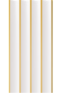 Painel Ripado - Arquitech - Crosswall  Ressonance - Branco Gold - 8mm - 2,80x12cm