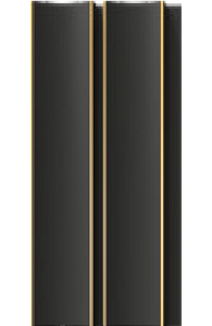 Painel Ripado - Arquitech - Crosswall  Pulse - Preto Vulcano Gold - 11,6mm - 2,80x11,3 cm