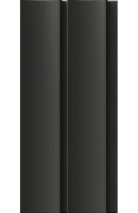 Painel Ripado - Arquitech - Crosswall  Pulse - Preto Vulcano - 11,6mm - 2,80x11,3 cm