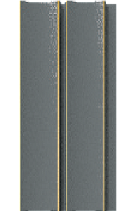 Painel Ripado - Arquitech - Crosswall  Pulse - Cinza Chumbo Gold - 11,6mm - 2,80x11,3 cm