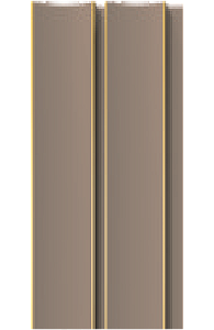Painel Ripado - Arquitech - Crosswall  Pulse - Cappuccino Gold - 11,6mm - 2,80x11,3 cm