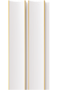 Painel Ripado - Arquitech - Crosswall  Pulse - Branco Gold - 11,6mm - 2,80x11,3 cm