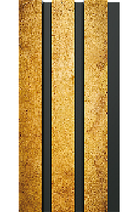 Painel Ripado - Arquitech - Crosswall  Legacy - Rusty Gold - 12mm - 2,80x11,3 cm