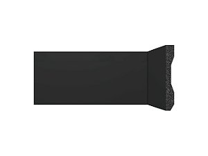 Rodapé Poliestireno LEV101 - Santa Luzia - Preto - Liso - 10 cm