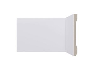 Rodapé Poliestireno LEV151 - Santa Luzia - Branco - Liso - 15 cm