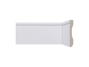 Rodapé Poliestireno LEV102 - Santa Luzia - Branco - Frisado - 10 cm