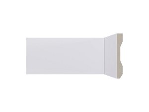 Rodapé Poliestireno LEV101 - Santa Luzia - Branco - Liso - 10 cm