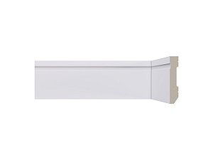 Rodapé Poliestireno LEV72 - Santa Luzia - Branco - Frisado - 7 cm