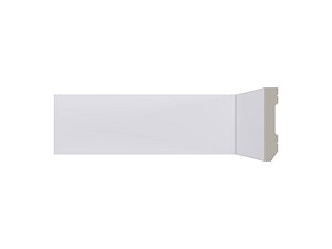 Rodapé Poliestireno LEV71 - Santa Luzia - Branco - Liso - 7 cm