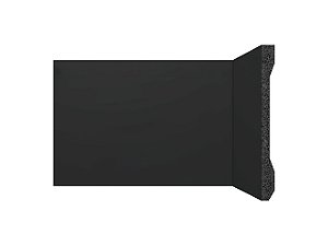 Rodapé Poliestireno LEV151 - Santa Luzia - Preto - Liso - 15 cm