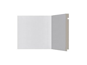 Rodapé Poliestireno - Santa Luzia - Branco - Liso - 20 cm