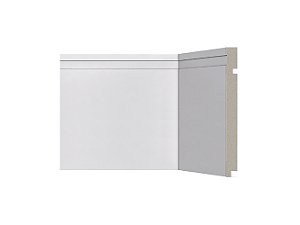 Rodapé Poliestireno - Santa Luzia - Branco - Frisado - 20 cm