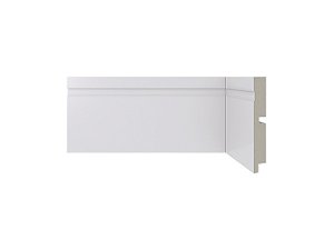 Rodapé Poliestireno - Santa Luzia - Branco - Frisado - 10 cm