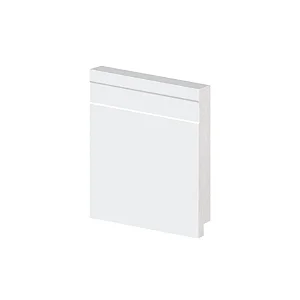 Rodapé Poliestireno - Arquitech - Branco - Frisado - 10 cm - 2,4m