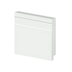 Rodapé Poliestireno Slim - Arquitech - Branco - Frisado - 7 cm - 2,4m