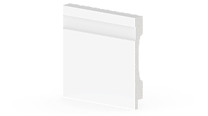 Rodapé Poliestireno - Arquitech - Branco - Vide Frisado - 10 cm - 2,4m
