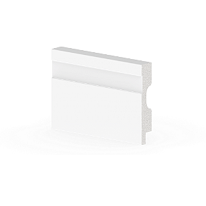 Rodapé Poliestireno - Arquitech - Branco - Vide Frisado - 7 cm - 2,4m