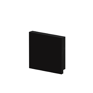 Rodapé Poliestireno - Arquitech - Preto Vulcano - Liso - 7 cm - 2,4m