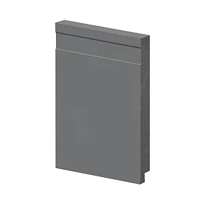 Rodapé Poliestireno - Arquitech - Cinza Urbano - Frisado - 15 cm - 2,4m