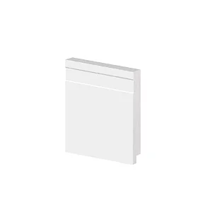 Rodapé Poliestireno Slim - Arquitech - Branco - Frisado - 10 cm - 2,4m