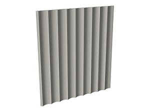 Painel Ripado - Santa Luzia - Waves 155 Cinza Glacial