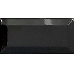 Revestimento - Gabriella -  Soft Bisotado Preto Brilho  - 10,6 X 21,6 - 0,91 m2