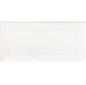 Revestimento - Gabriella -   Soft Bisotado Branco Brilho  - 10,6 X 21,6 - 0,91 m2