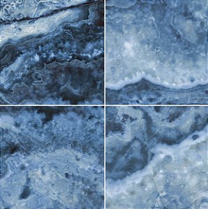 Porcelanato - Gabriella -  Onix Blue Brilho  - 15,2 X 15,2 - 1,02 m2
