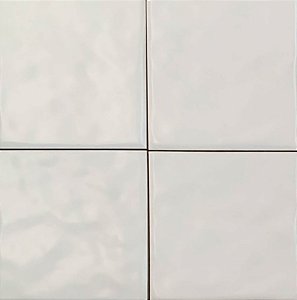 Porcelanato - Gabriella -  Relevo Giz Branco Mate - 15,2 X 15,2 - 1,02 m2