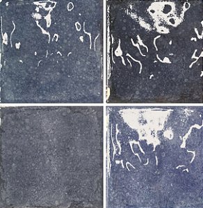 Porcelanato - Gabriella -  Relevo Giz Azul - 15,2 X 15,2 - 1,02 m2