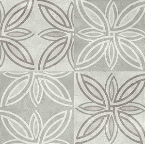 Porcelanato Decorado - Gabriella -  Mandala Cement  Granilhado - 20,2 X 20,2 - 1,47 m2