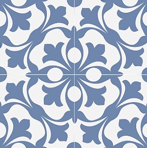 Porcelanato Decorado - Gabriella - Flor de Liz  Granilhado - 20,2 X 20,2 - 1,47 m2