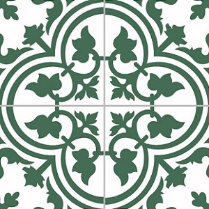 Porcelanato Decorado - Gabriella - Verde Mate - 20,2 X 20,2 - 1,47 m2