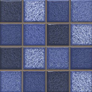 Porcelanato - Gabriella -  Pré Cortado 5X5  Azul - 20,2 X 20,2 - 1,47 m2