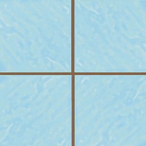 Porcelanato - Gabriella -  Pré Cortado 10x10 Azul Claro Brilho - 20,2 X 20,2 - 1,47 m2