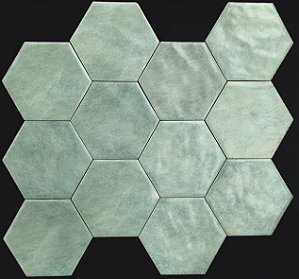 Porcelanato - Sense Decor - Hexa Nuvola Mate Verdi - 17x19,5 - 0,90 m2