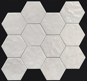 Porcelanato - Sense Decor - Hexa Nuvola Mate White - 17x19,5 - 0,90 m2