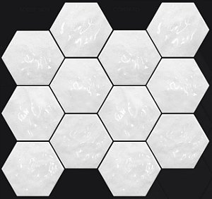 Porcelanato - Sense Decor - Hexa Nuvola Lux White - 17x19,5 - 0,90 m2