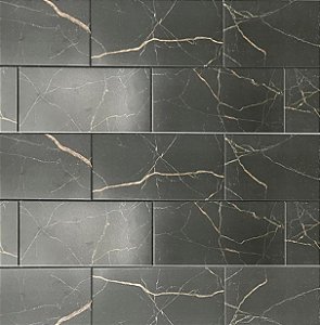 Porcelanato - Sense Decor - Nero Gold Mate - 14 X 28,5 - 0,90 m2
