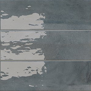Piso Porcelanato - Incepa - Coleção Aura - Azul - Brilhante - 7,3 mm - 11x30cm - 1,07 m2