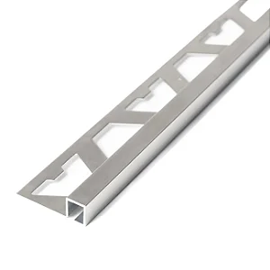 Perfil de Acabamento - Atrim - Terminação Quadrada - Brilhante - Aço Inox - 7 x 7 mm - 2,5m linear