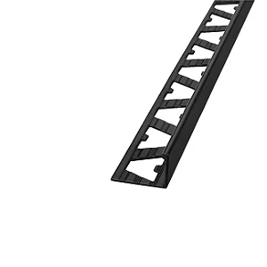 Perfil de Acabamento em L - Atrim - Vara em L - Preto - Alumínio - 2,5 x 10 mm - 2,5m linear
