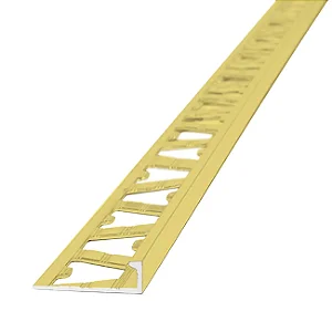 Perfil de Acabamento em L - Atrim - Vara em L - Ouro Brilhante - Alumínio - 2,5 x 10 mm - 2,5m linear