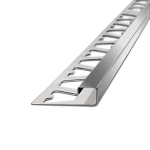 Perfil de Acabamento - Atrim - Terminação Quadrada - Brilhante - Aço Inox - 10 x 10 mm - 2,5m linear